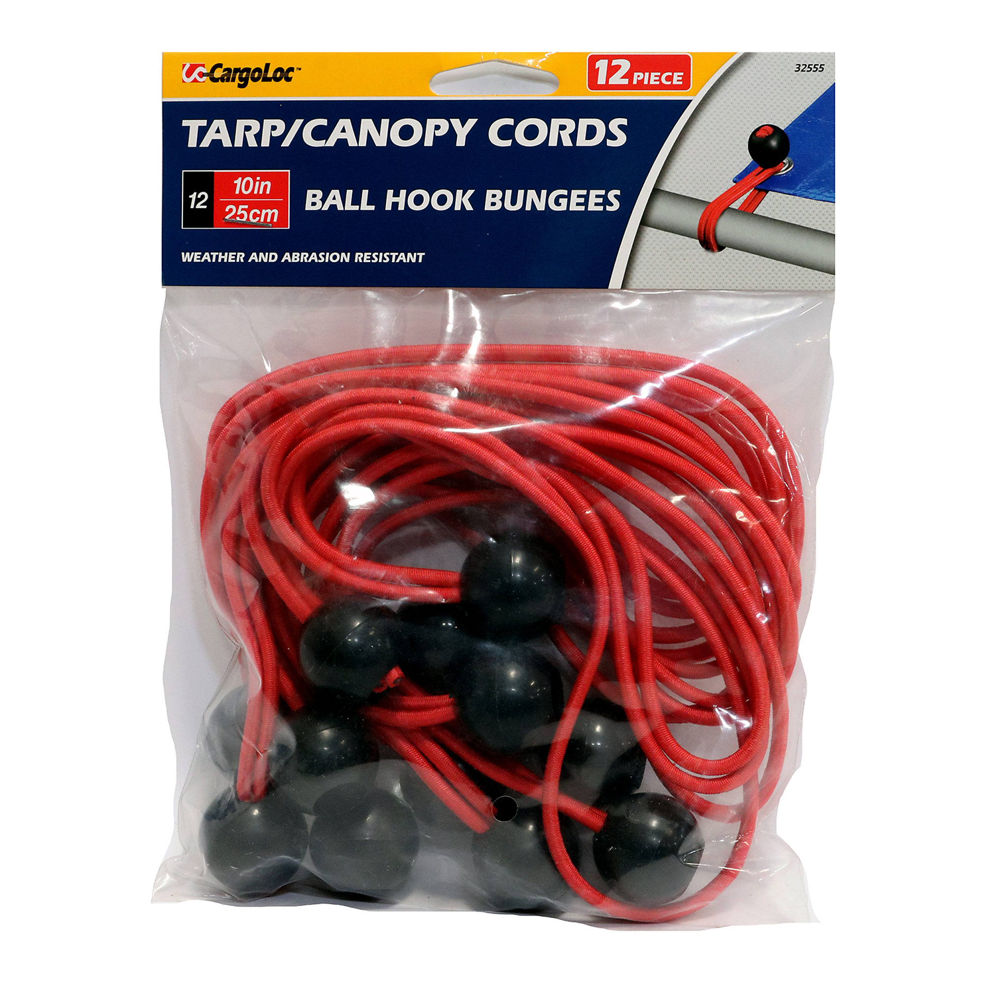 CargoLoc, 12 pc. 10" Red Tarp Cords, Model # 32555